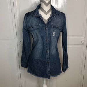 Boohoo Blue Denim Shirt